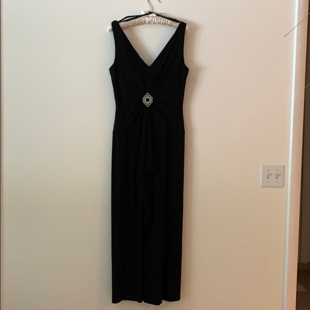 Long black dress with bling